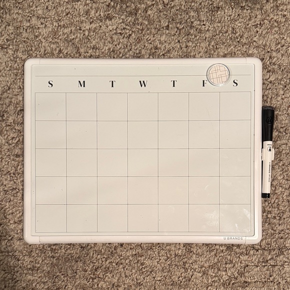 Other - White Dry Erase Calendar Board